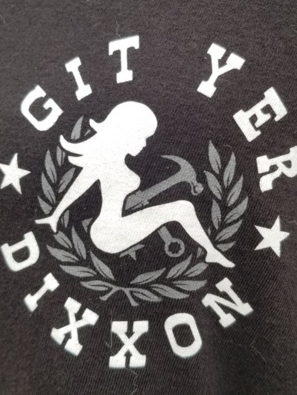 Dixxon "Git Yer Dixxon" Woman Sillouette Black and White T -108